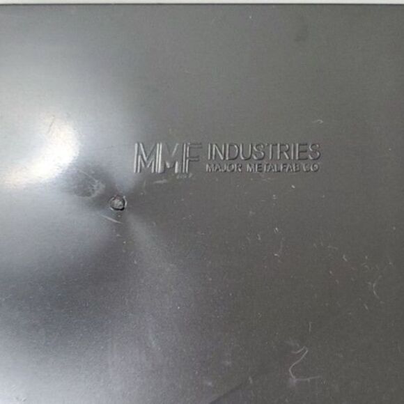 MMF Industries Major Metal Fab Co.  11 x 7.75 x 4 Black Cash Box ~Vintage~ - Picture 7 of 10